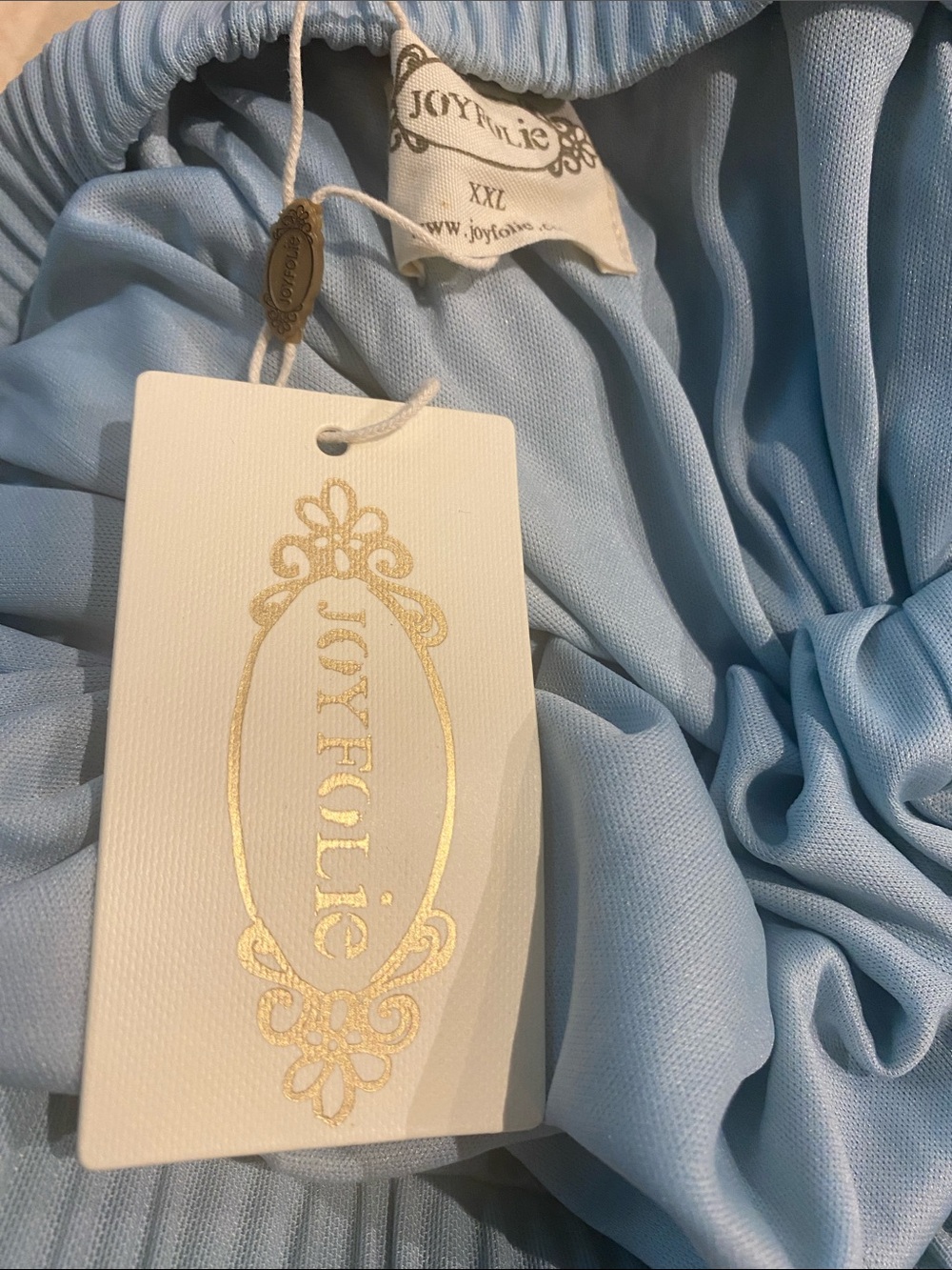 Joyfolie Gorgeous Ice Blue Maxi Skirt NWT XXL - Picture 6 of 6